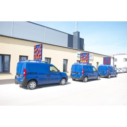 Panou rabatabil Sageti luminoase LED de semnalizare - dirijare trafic - 15 lampi 200 mm diametru - 2000 candele